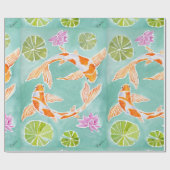 Koi Fish Wrapping Paper Geschenkpapier (Flach)