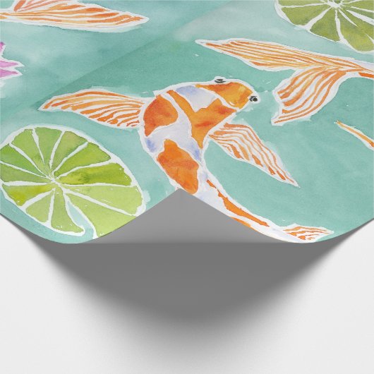 Koi Fish Wrapping Paper Geschenkpapier (Ecke)