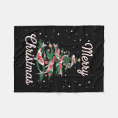Koi Fish Xmas Tree Koi Carp Weihnachtsbaum Fleecedecke (Vorderseite (Horizontal))
