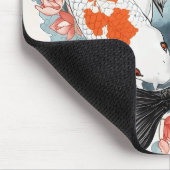 Koi Fish Yang Yang Lotus Art Mousepad (Ecke)