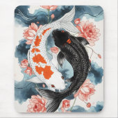 Koi Fish Yang Yang Lotus Art Mousepad (Vorne)