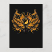 Koi Fish Ying and Yang Japan Fish Postkarte (Vorderseite)