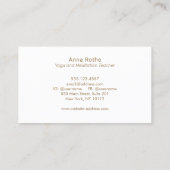 Koi Fish Yoga und Meditation Lehrer Visitenkarte (Rückseite)