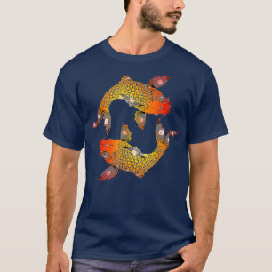 Koi Fish Zen Buddhistische Kunst Denkende Medizin  T-Shirt