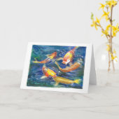 Koi Freunde Karte (Gelbe Blume)