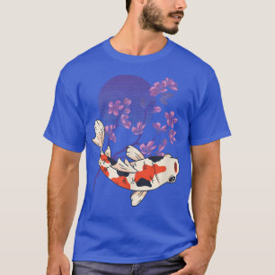 Koi Full Moon Cherry Blossom Nishikigoi Japanisch  T-Shirt