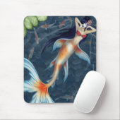 Koi Geisha-Meerjungfrau Mousepad (Mit Mouse)