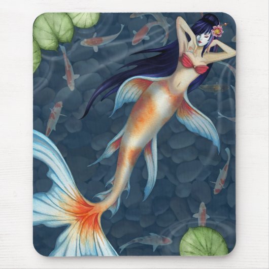 Koi Geisha-Meerjungfrau Mousepad (Vorne)