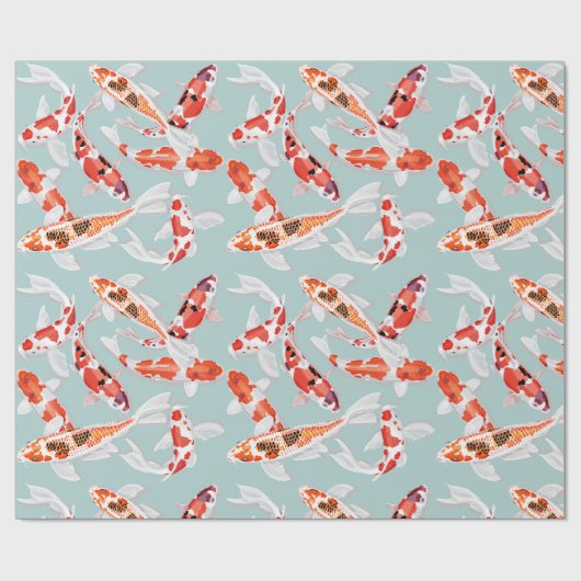 Koi Geschenkpapier (Flach)