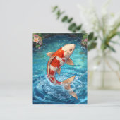 KOI GRAPICK DESIGN POSTKARTE (Stehend Vorderseite)