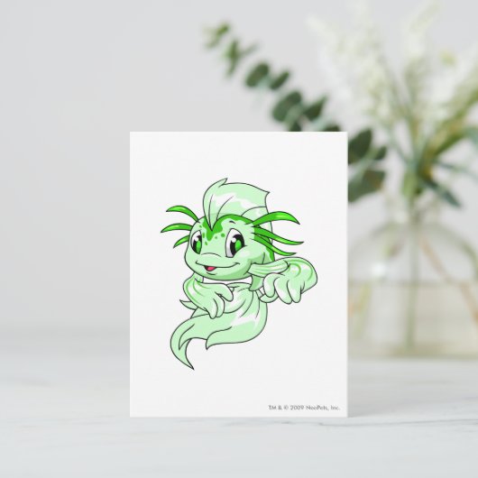 Koi Green Postkarte (Stehend Vorderseite)