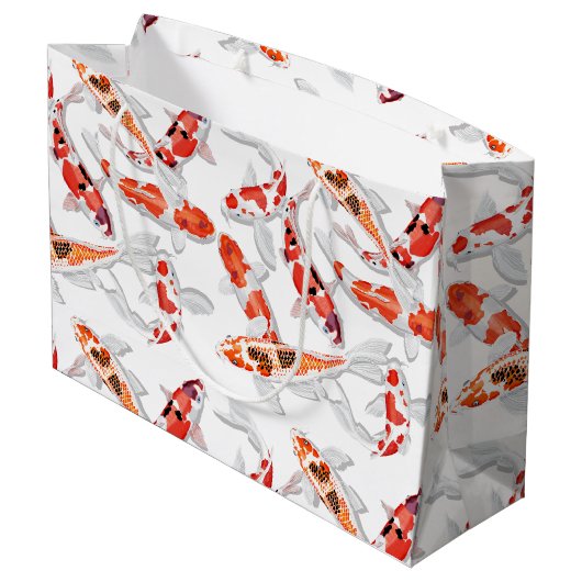 Koi Große Geschenktüte (Rückseite Schrägansicht)