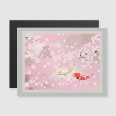 Koi Harmony: Ein neues Jahr Blossom 2024 Magnetkarte (Vorne/Hinten)