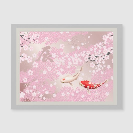 Koi Harmony: Ein neues Jahr Blossom 2024 Magnetkarte (Vorderseite)