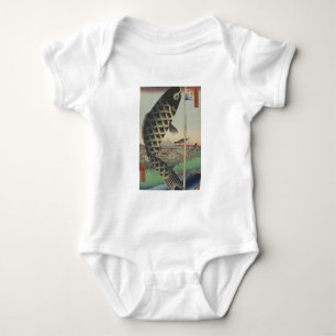 Koi Hiroshige Fish Festival Flag Baby Strampler