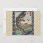 Koi Hiroshige Fish Festival Flag Einladung (Vorderseite)