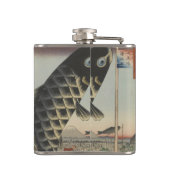 Koi Hiroshige Fish Festival Flag Flachmann (Rückseite)