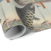 Koi Hiroshige Fish Festival Flag Geschenkpapier (Rolleneckpunkt)
