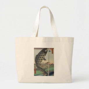 Koi Hiroshige Fish Festival Flag Jumbo Stoffbeutel