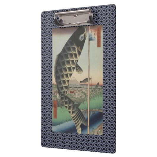 Koi Hiroshige Fish Festival Flag Klemmbrett (Links)
