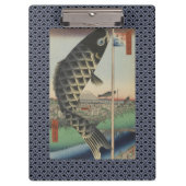 Koi Hiroshige Fish Festival Flag Klemmbrett (Vorderseite)