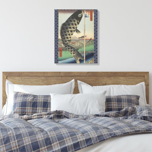 Koi Hiroshige Fish Festival Flag Leinwanddruck (Insitu (Schlafzimmer))