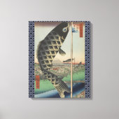 Koi Hiroshige Fish Festival Flag Leinwanddruck (Vorderseite)