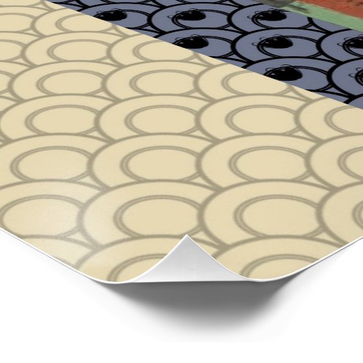 Koi Hiroshige Fish Festival Flag Poster (Ecke)