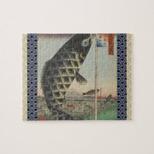 Koi Hiroshige Fish Festival Flag Puzzle
