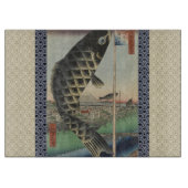 Koi Hiroshige Fish Festival Flag Schneidebrett (Vorderseite)