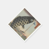 Koi Hiroshige Fish Festival Flag Serviette (Ecke)