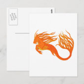 Koi Horse Orange Fire Postkarte (Vorne/Hinten)
