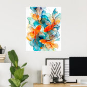 Koi im Fluss Poster (Heimbüro)