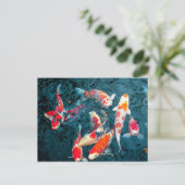 Koi im Teich von Sensō-ji Postkarte (Stehend Vorderseite)