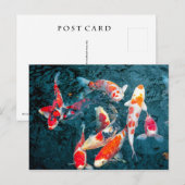 Koi im Teich von Sensō-ji Postkarte (Vorne/Hinten)