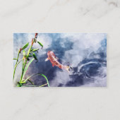 Koi im wirbelnden Wasser Visitenkarte (Rückseite)