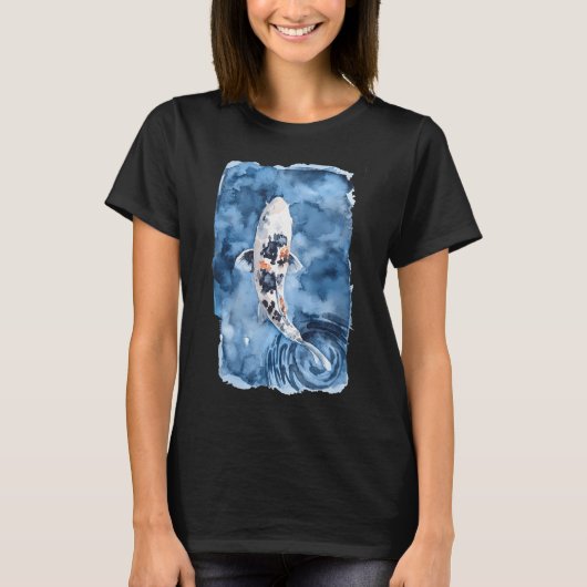 Koi in blau T-Shirt (Vorderseite)
