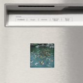 Koi in einem Teich Magnet (In Situ (Geschirrspüler))