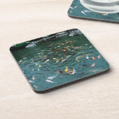 Koi in einem Teich Untersetzer (Linke Seite)