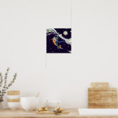 Koi in Universe Glass Designer Interior Poster (Küche)