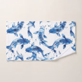 Koi indigo shibori muster handtuch (Handtuch)