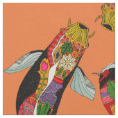 koi Ingwer Stoff (Nahaufnahme)