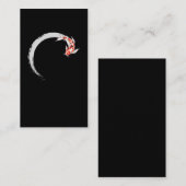 Koi Japanese Enso Circle Carp Fish Visitenkarte (Vorne/Hinten)