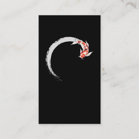 Koi Japanese Enso Circle Carp Fish Visitenkarte (Vorderseite)