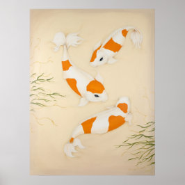 Koi Japanisch Fish Art Print Poster