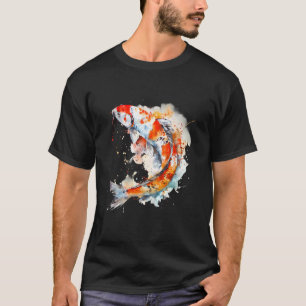 Koi Japanische Koi Karpfen Fisch Nishikigoi Fisch  T-Shirt