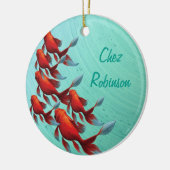 Koi Japanischer Orientalischer Fisch Keramik Ornament (Links)