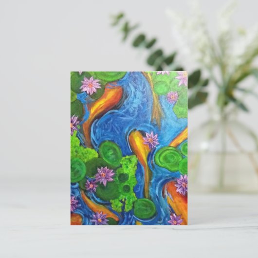 Koi Joy II Postcard Postkarte (Stehend Vorderseite)