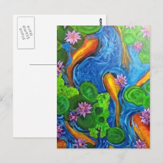 Koi Joy II Postcard Postkarte (Vorne/Hinten)