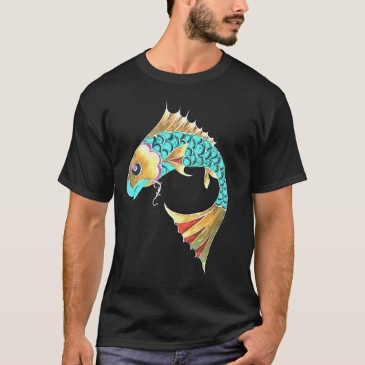 Koi Karpfen-Fische - Symbol für Glück u. Glück T-Shirt (Vorderseite)